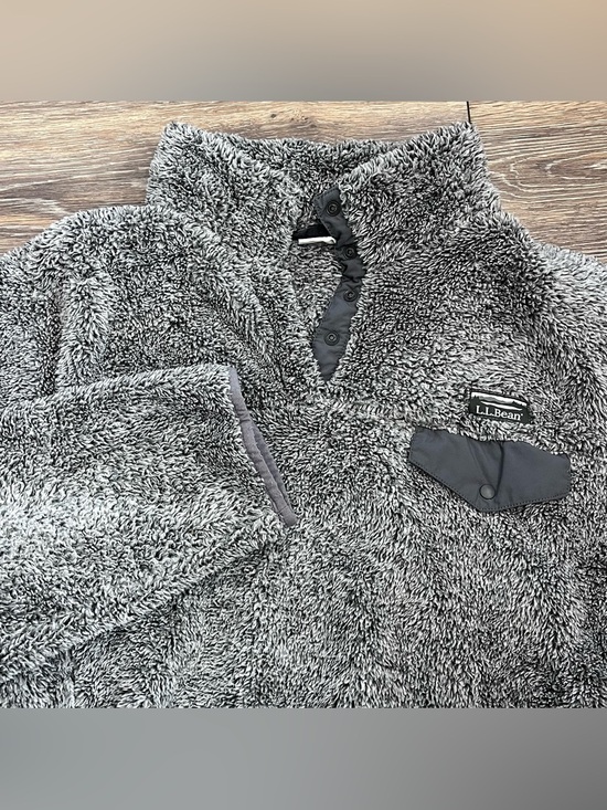 L.L. Bean Tops - L.L. Bean Grey Snap Fleece Womens 1X